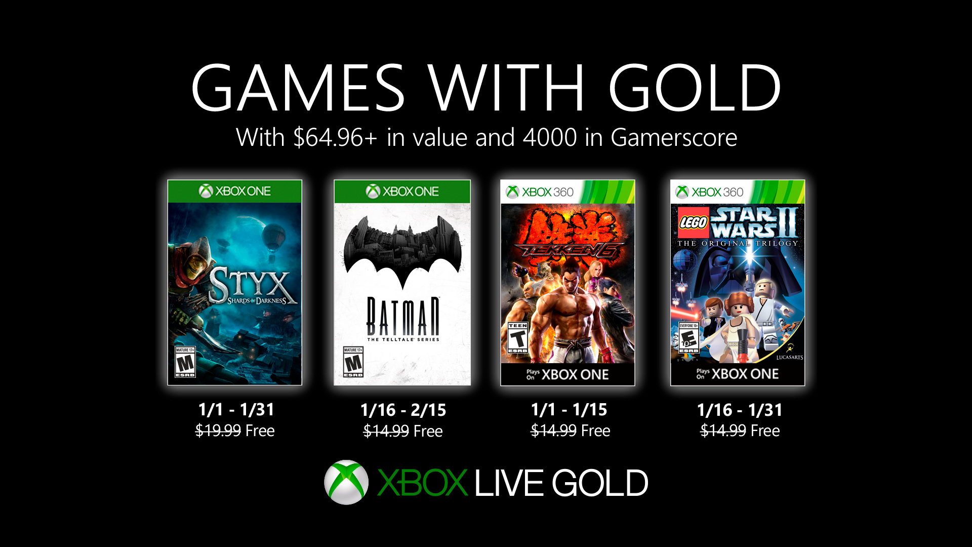 Games with Gold Januar 2020