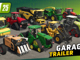 Maschinen & Produkte im Landwirtschafts-Simulator 25: Garage Trailer präsentiert Marken